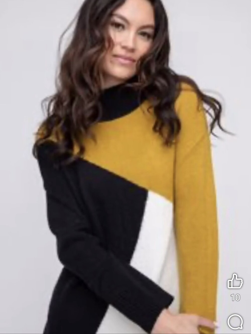 Liv By Habitat Colorblock Funnel Neck Tunic/ Sweater SZ.XL NWT